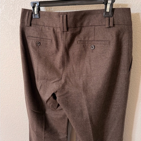 Banana Republic Martin Fit Brown Wool Wide Leg Trouser Pants Size 8 - Picture 5 of 10